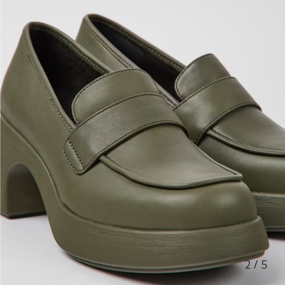 Camper Thelma Pump Green Platform Shoes - Picture 6 of 6